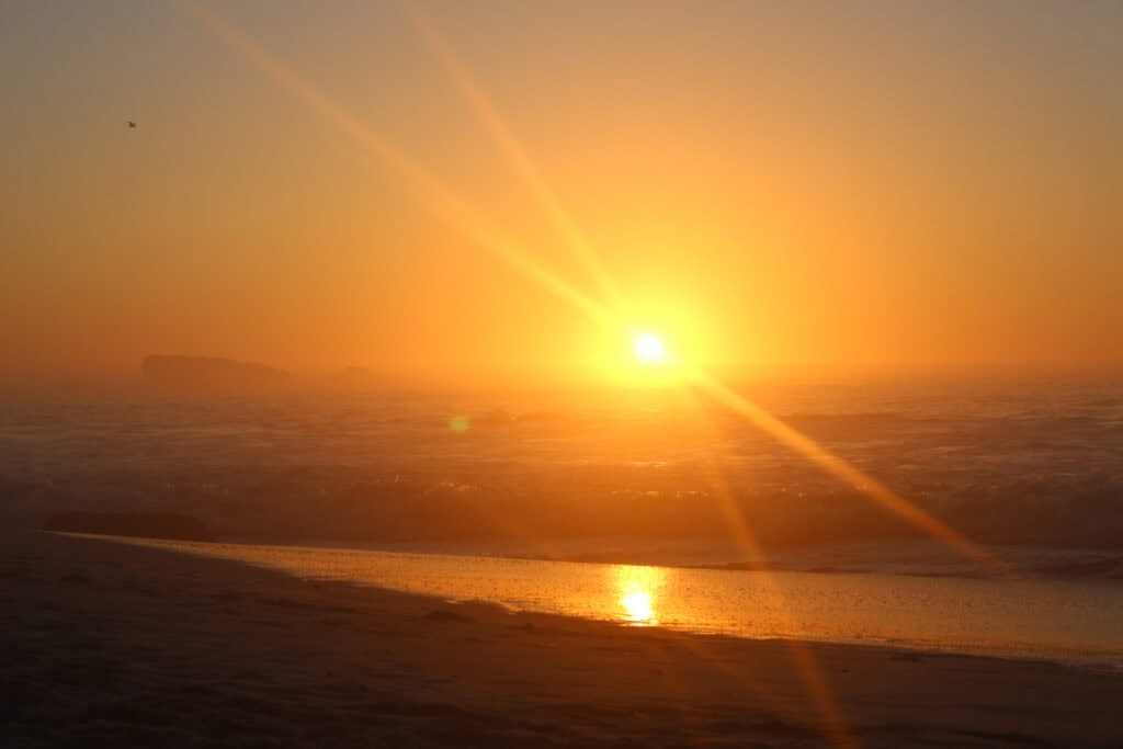 sunset at Clifton beach in Cape Town